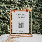 デジタル結婚のシーティングチャート(QRコード記号付き) ポスター