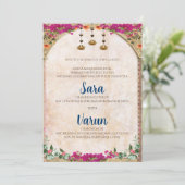 デジタル結婚ヒンズー教のカード結婚インディアンのカード 招待状 (スタンド正面)