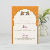 デジタル結婚ヒンズー教のカード結婚インディアンのカード 招待状 (スタンド正面)