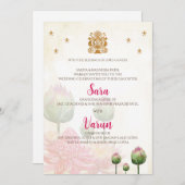 デジタル結婚ヒンズー教のカード結婚インディアンのカード 招待状 (正面/裏面)