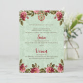 デジタル結婚ヒンズー教のカード結婚インディアンのカード 招待状 (スタンド正面)