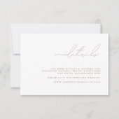 デジタル結婚ミニマル詳細エンクロージャカード 招待状 (正面)