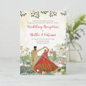 デジタル結婚式招待状カード＆インドのウェディング招待状 招待状 (スタンド正面)