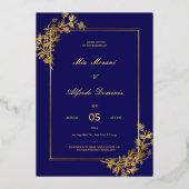 デジタル結婚式招待状 箔招待状 (正面)