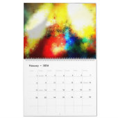 デジタル絵画コンピュータ抽象芸術 カレンダー (2月 2026)