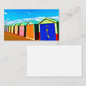 デジタル絵画ズブライトンビーチハッツ 名刺 (正面/裏面)