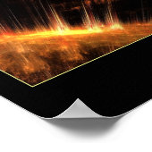 デジタル緑のフラクタルコラージュ ポスター (角)