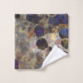 デジタル背景フローラ/花柄 ウォッシュタオル