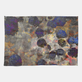 デジタル背景フローラ/花柄 キッチンタオル