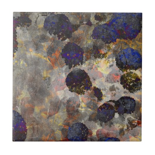 デジタル背景フローラ/花柄 タイル (正面)