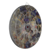 デジタル背景フローラ/花柄 ダーツボード (正面左)