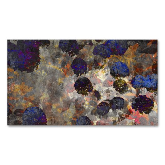 デジタル背景フローラ/花柄 マグネット名刺 (正面)