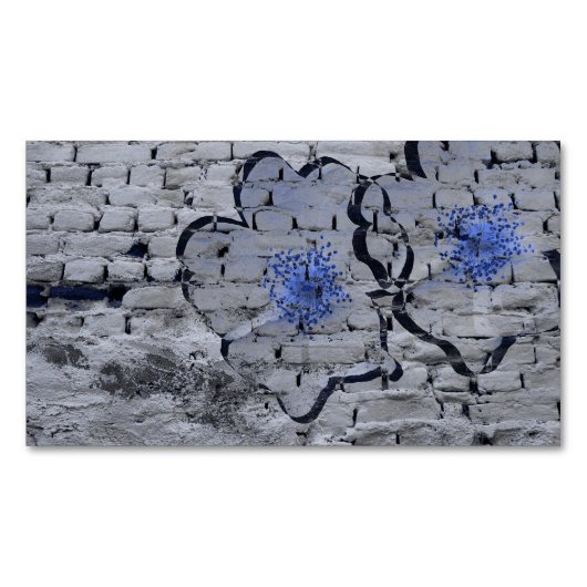 デジタル背景フローラ/花柄 マグネット名刺 (正面)