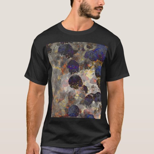 デジタル背景フローラ/花柄 Tシャツ (正面)