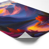 デジタル自然ウォールアート – サンライズサンセット絵画ズ ポスター (角)