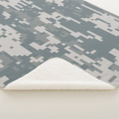 デジタル自然迷彩柄 シェルパブランケット (3/4)