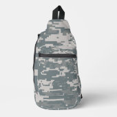 デジタル自然迷彩柄 スリングバッグ (正面)