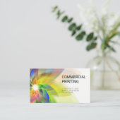 デジタル自然 | 透明カラフル花 名刺 (スタンド正面)