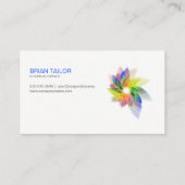 デジタル自然 | 透明カラフル花 名刺 (裏面)