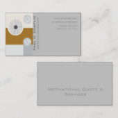 デジタル花のミニマルで幾何学的なモダン 名刺 (正面/裏面)