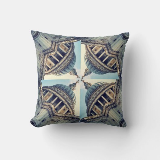 デジタル芸術のコラージュの建物のクッション クッション (正面)