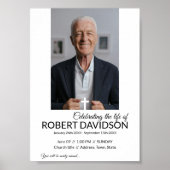 デジタル葬儀のお知らせインスタントダウンロード ポスター (正面)