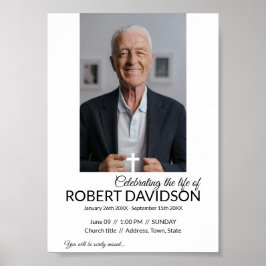 デジタル葬儀のお知らせインスタントダウンロード ポスター