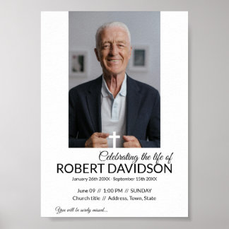 デジタル葬儀のお知らせインスタントダウンロード ポスター