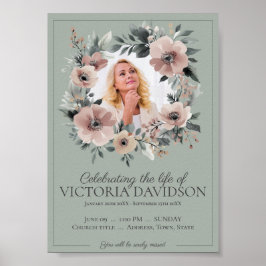 デジタル葬儀のお知らせインスタントダウンロード ポスター