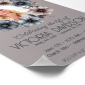 デジタル葬儀のお知らせインスタントダウンロード ポスター (角)