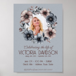 デジタル葬儀のお知らせインスタントダウンロード ポスター