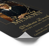 デジタル葬儀のお知らせ投稿 ダークグレー ポスター (角)