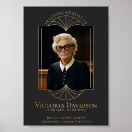 デジタル葬儀のお知らせ投稿 ダークグレー ポスター