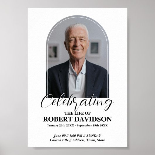 デジタル葬儀アナウンスインスタントダウンロード ポスター (正面)