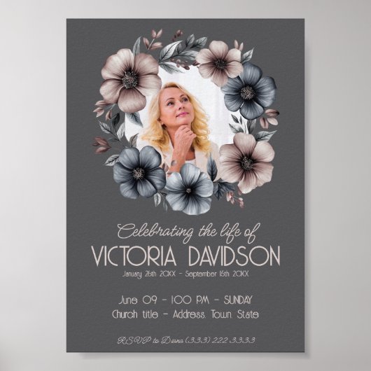 デジタル葬儀案内即時ダウンロード ポスター (正面)