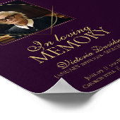 デジタル葬儀発表投稿 深い紫 ポスター (角)