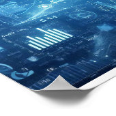 デジタル設計図が照らされた ポスター (角)