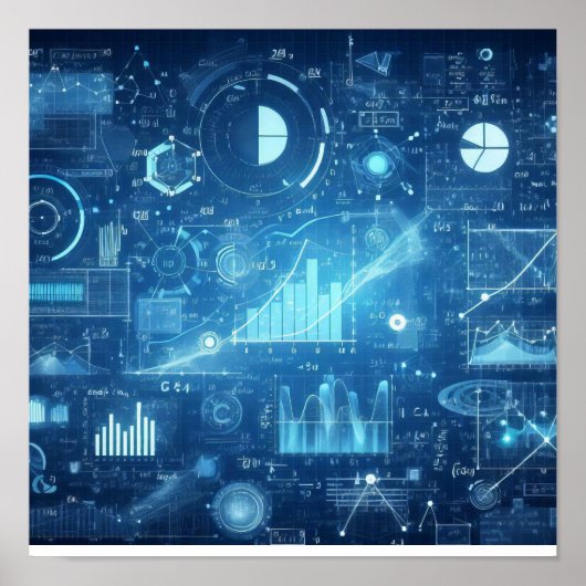 デジタル設計図が照らされた ポスター (正面)