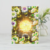 デジタル誕生日ディナー招待状テンプレート、ブラック 招待状 (スタンド正面)