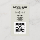 デジタル超現実的アーティストQRコード 名刺 (裏面)