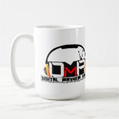 デジタル身体傷害のラジオの二重ロゴのマグ コーヒーマグカップ (左)