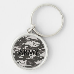 デジタル迷彩柄の軍隊Keychain キーホルダー
