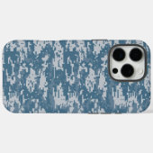 デジタル迷彩柄ネイビーブルー軍隊カモフラージュ Case-Mate iPhoneケース (裏面 (横))