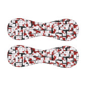 デジタル迷彩柄白黒レッドパターン 野球ボール (パネル)