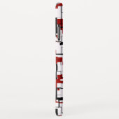 デジタル迷彩柄白黒レッドパターン Case-Mate iPhoneケース (裏面/右)