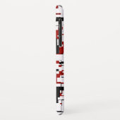 デジタル迷彩柄白黒レッドパターン Case-Mate iPhoneケース (裏面/左)