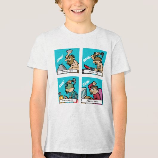 デジタル進化 2 トライブレンドTシャツ (正面)