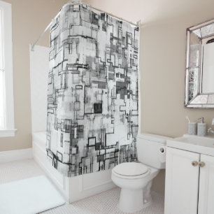 デジタル都市回路デザイン シャワーカーテン