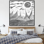 デジタル鉛筆 キャンバスプリント (インサイチュ (寝室))