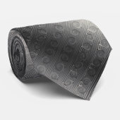 デジタル銀およびクリーム色のローマのイオンのコラムのデザイン ネクタイ (ロール)
